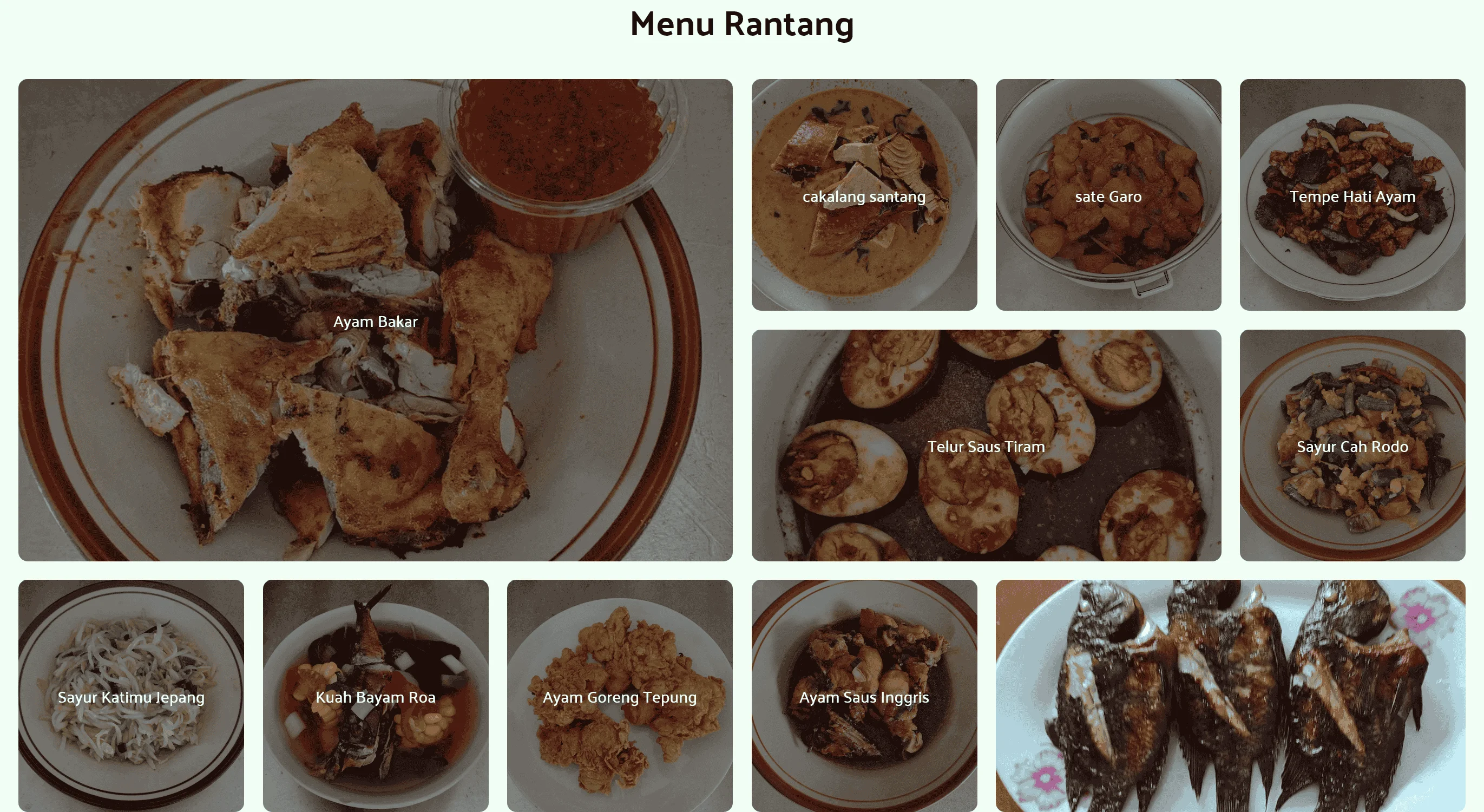 Menerima rantang bulanan dengan variasi masakan berbeda